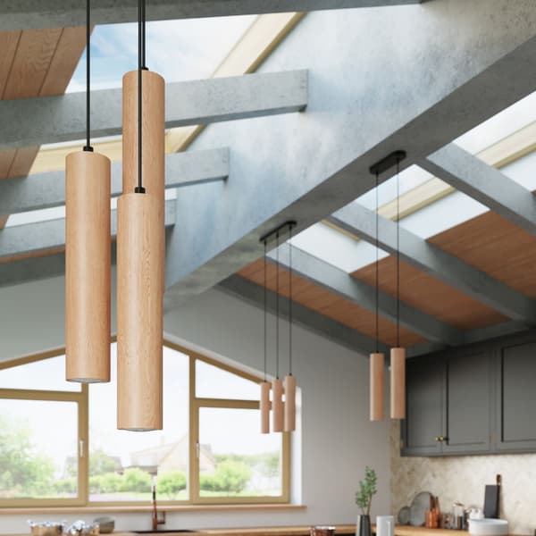 Pendel lampa LINO 2 trä Brown
