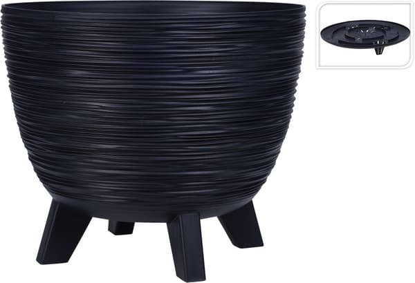 Kruka Svart Plast 29 cm Svart