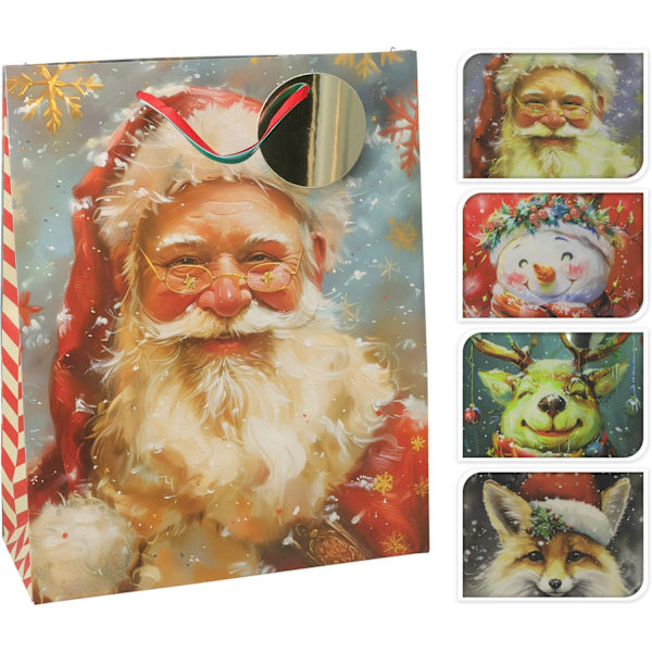 Presentpåse Julpåse Jul 4-pack multifärg