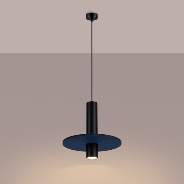 Taklampa PELTA 1 svart/marinblå Multicolor