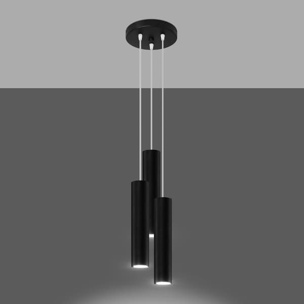 Pendel lampa LAGOS 3P svart Black