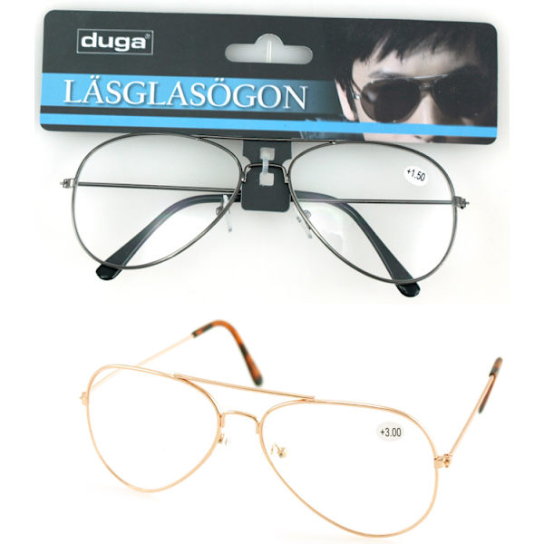 Läsglasögon Pilot +3.50 Duga Guld Gold