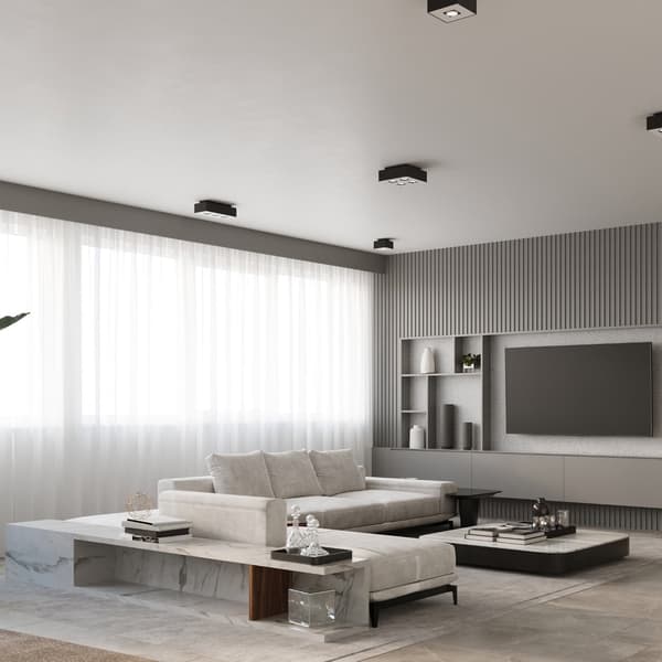 Taklampa MONO 4 svart White