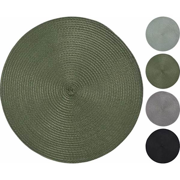Underlägg Runt Grönt 38 cm 4-pack Green