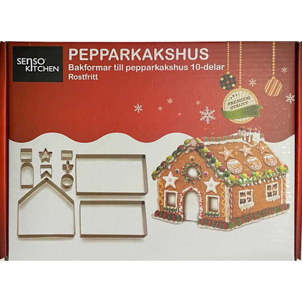 Pepparkakshus set Formar Bak Jul Röd