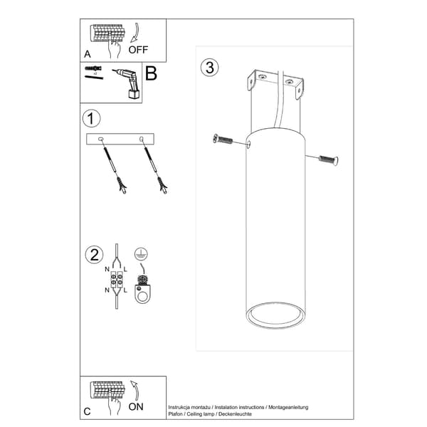 Taklampa LAGOS 20 beige Beige