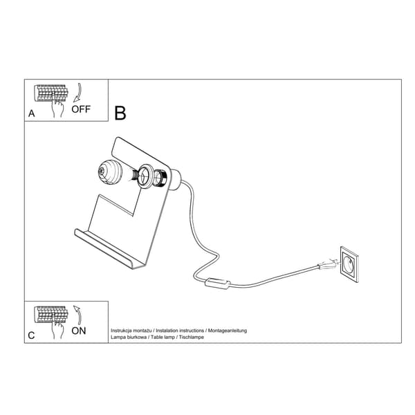 Bordslampa INCLINE vit White