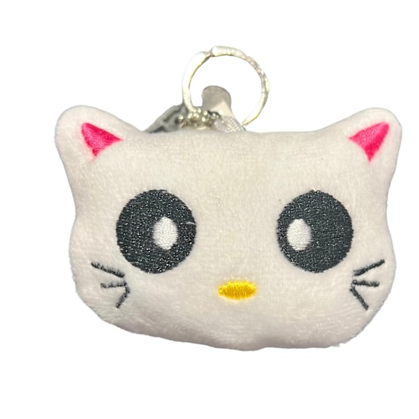 Nyckelring Mjukis Vit Katt MultiColor Vit Katt