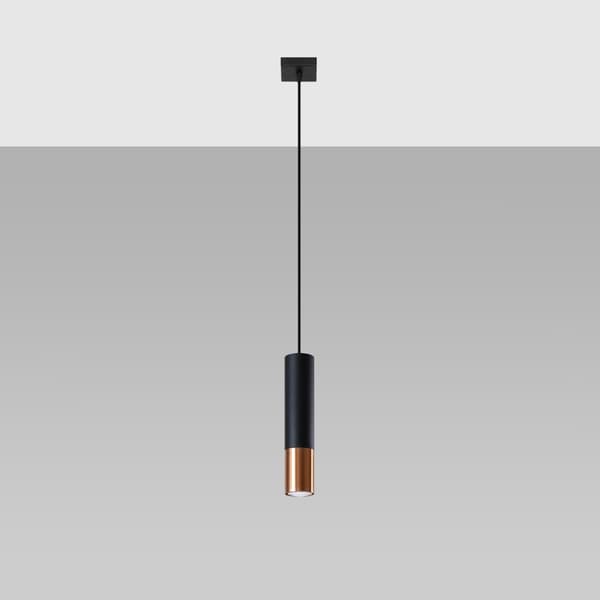 Pendel lampa LOOPEZ 1 svart/koppar Black