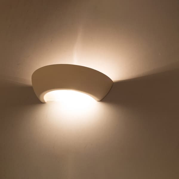 Vägglampa keramik OSKAR White