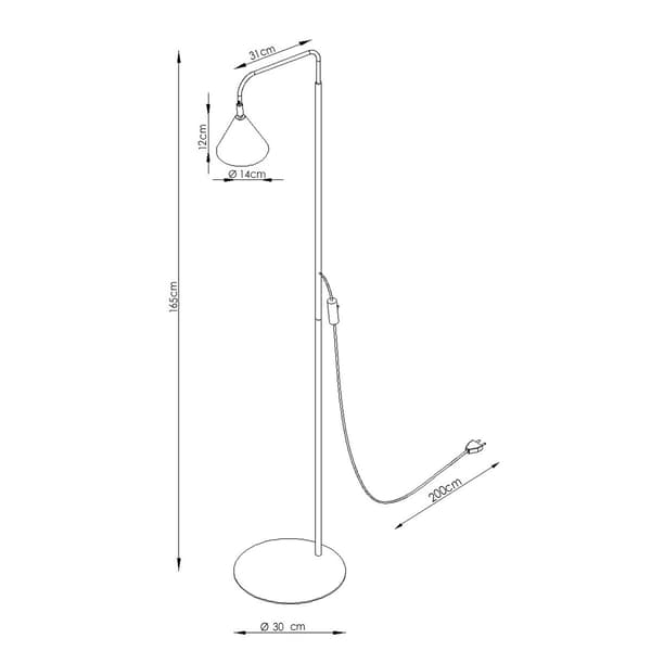 Golvlampa NOX svart Black