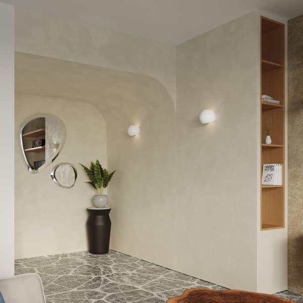 Lackerad vägglampa GLOBE vit glans White