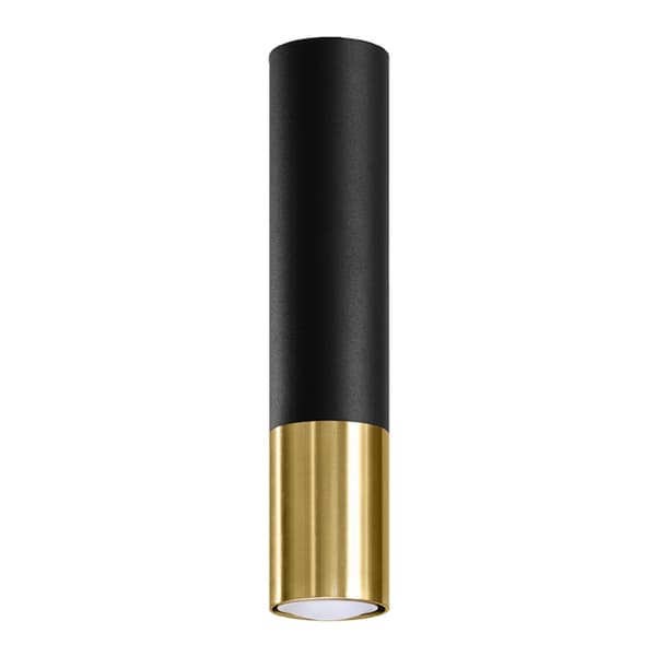 Taklampa LOOPEZ svart/guld Svart