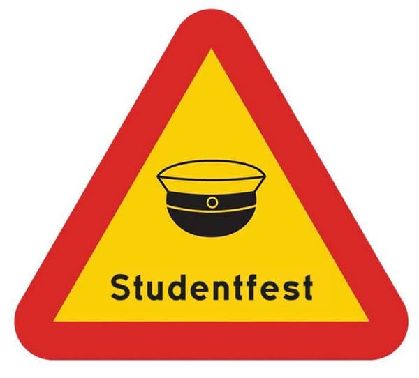 Skilt Studentfest 40 cm Multicolor