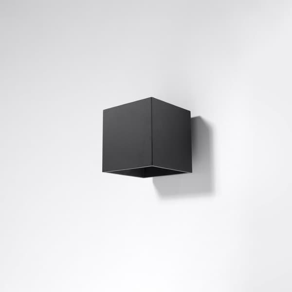 Vägglampa QUAD 1 svart Black