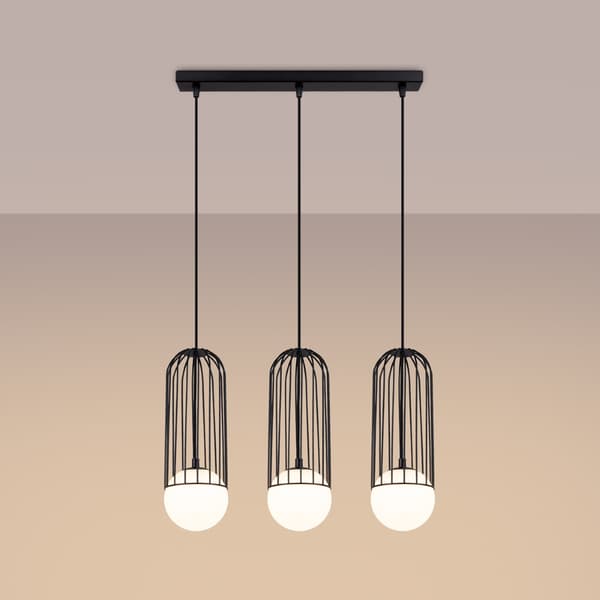 Pendellampa BRINA 3L svart Black