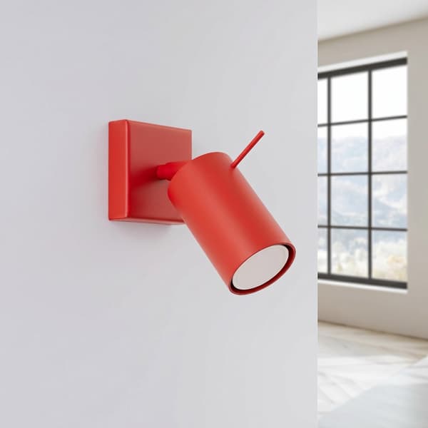 Vägglampa RING röd Red
