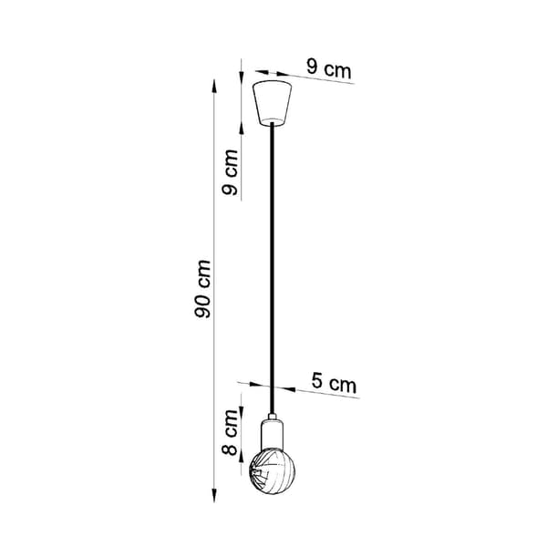 Pendel lampa DIEGO 1 vit White
