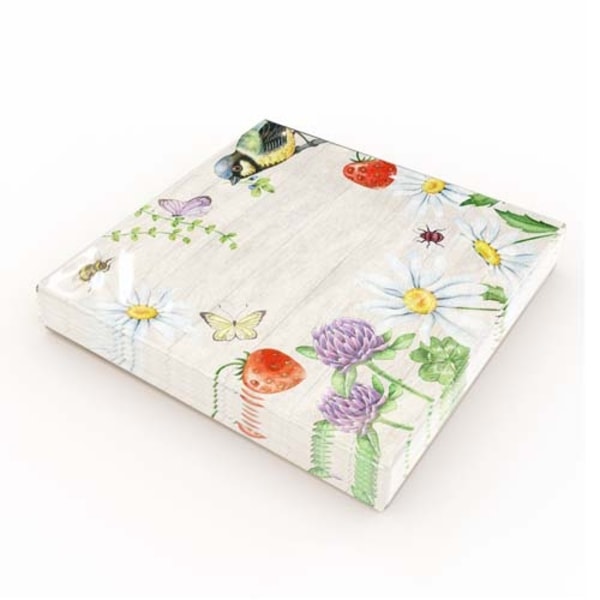 Kaffeservetter Talgoxe sommar 25x25cm 20-pack multifärg