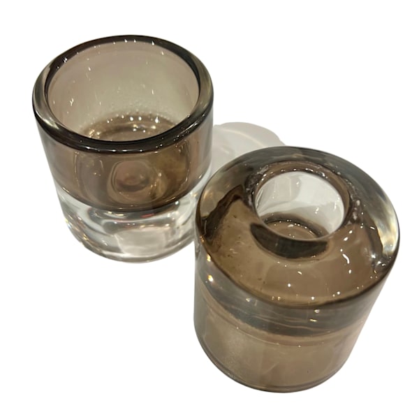 Ljuskopp Vändbar Glas Brun 5x6 cm Brown