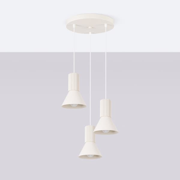 Pendellampa ESTRIA 3P beige Beige