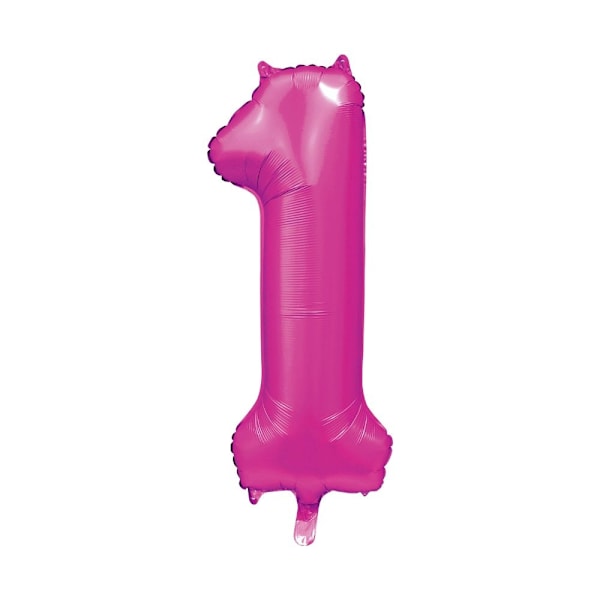 Ballong Siffra 1 Rosa 86 cm Rosa