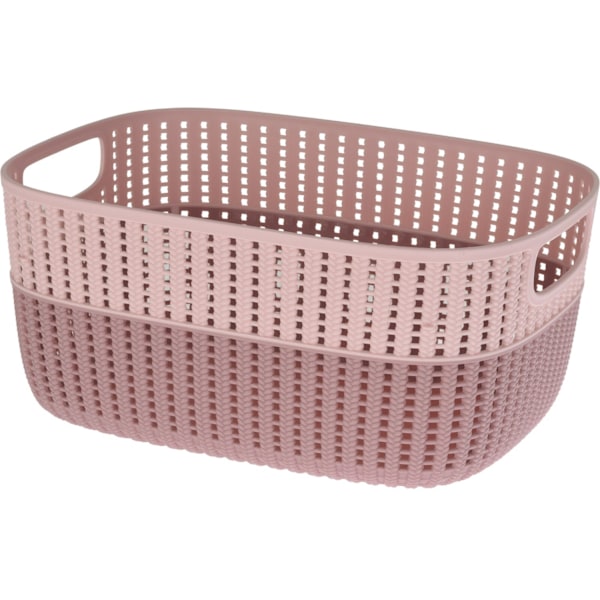 Korg Förvaring Beige Rosa Grå Grön Plast 38x28 cm Rosa