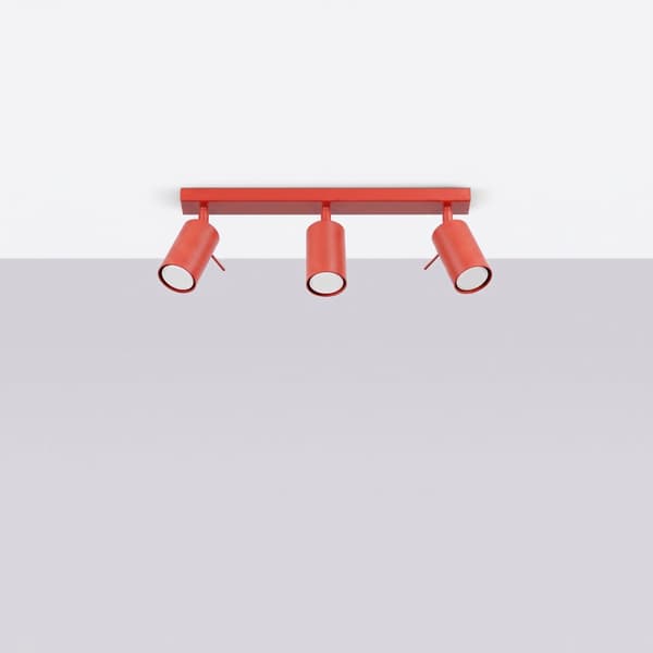 Taklampa RING 3L röd Red