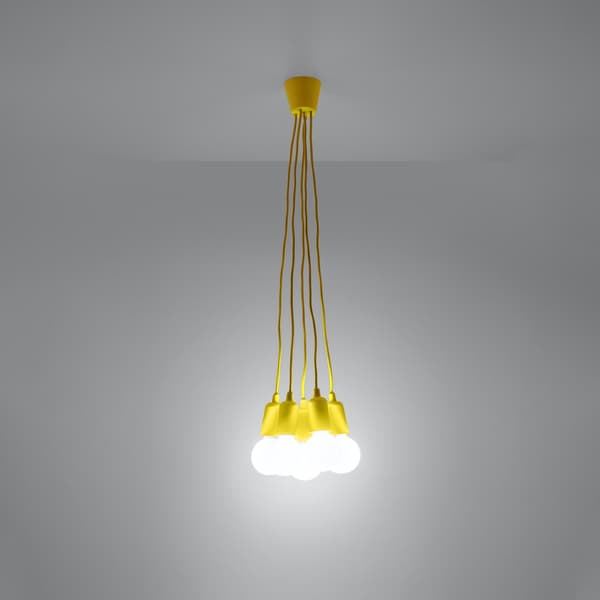 Pendel lampa DIEGO 5 gul Gul