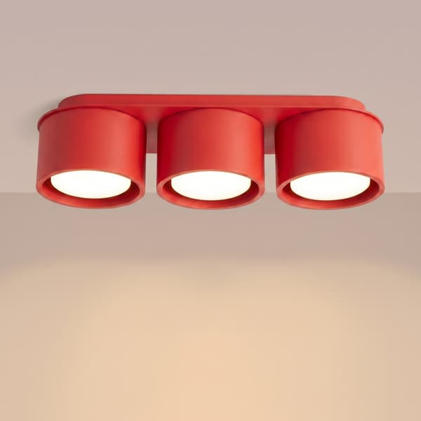 Taklampa MODO 3 röd Gx53 Red