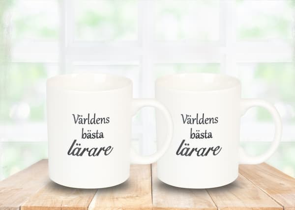 Mugg Världens bästa lärare White