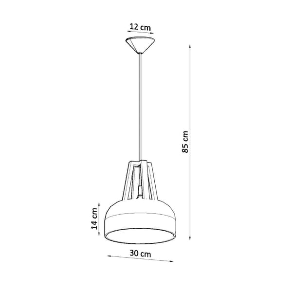 Pendel lampa CASCO vit/svart White