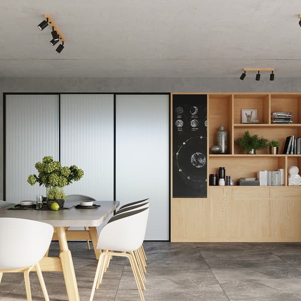 Taklampa VERDO 3P svart Black