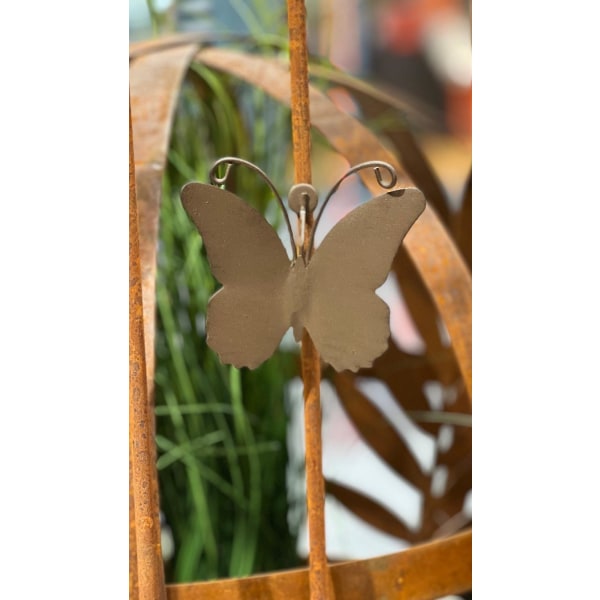 Butterfly Metal Magnet 10 cm Brown