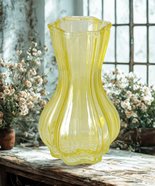Vas Gul Glas 20 cm Gul