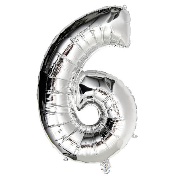 Ballong Siffror 75cm silver Silver one size