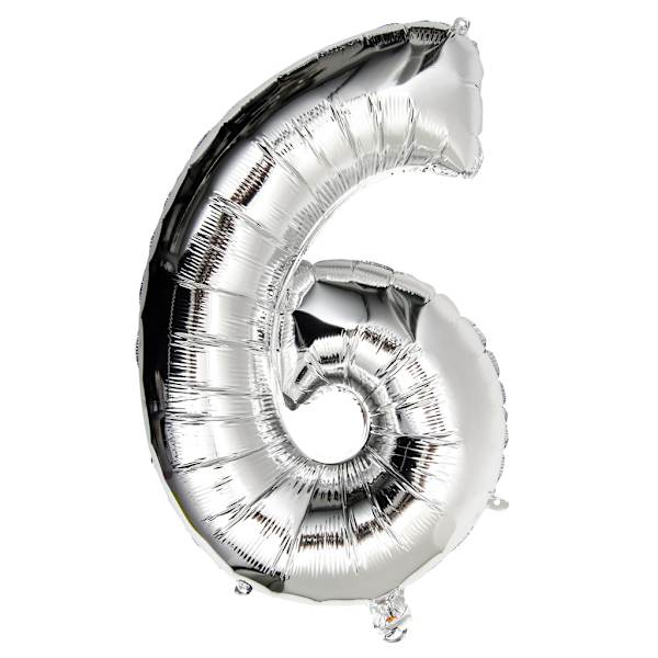 Ballonnumre 75cm sølv Silver one size