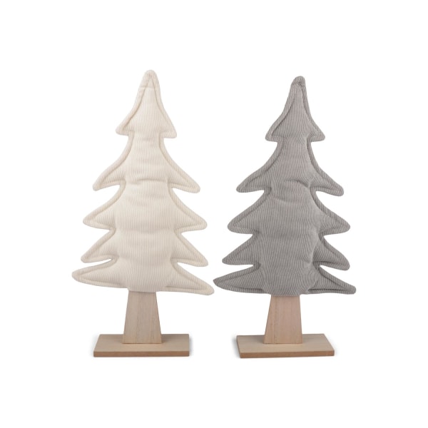 Juletræ Offwhite tekstil/træ 42 cm White