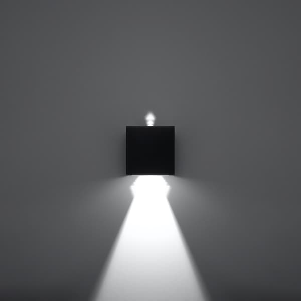 Vägglampa LUCA svart LED IP54 Black
