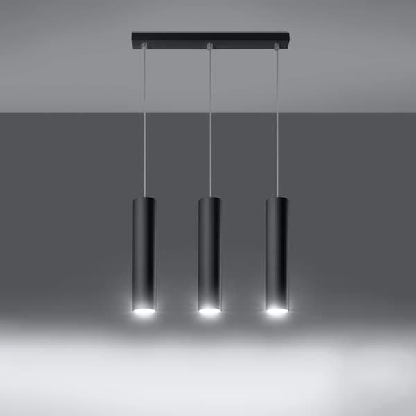 Pendel lampa LAGOS 3L svart Black
