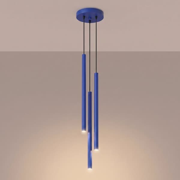Pendellampa PASTELO 3P ultramarinblå ultramarine