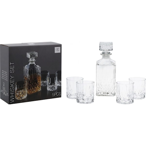 Whiskeyset Whiskey Karaff Glas Set 5 delar Transparent