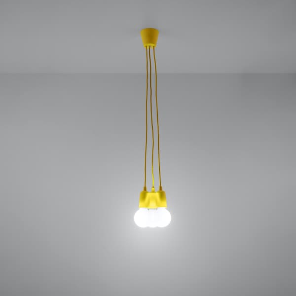 Pendel lampa DIEGO 3 gul Yellow