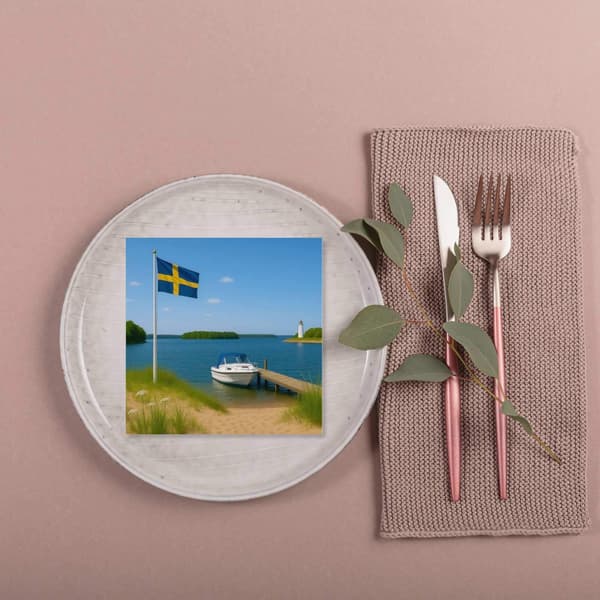 Servetter Skärgårdsidyll 33x33 cm 20-pack multifärg