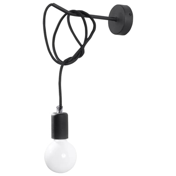 Vägglampa EDISON svart Black