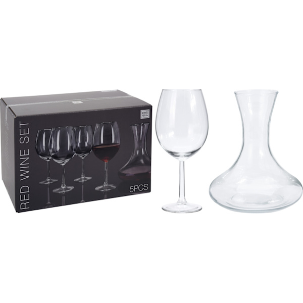 Vinglas Karaff Set 5 delar Transparent