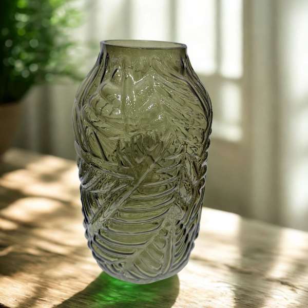 Vas Grön Glas 21 cm Green