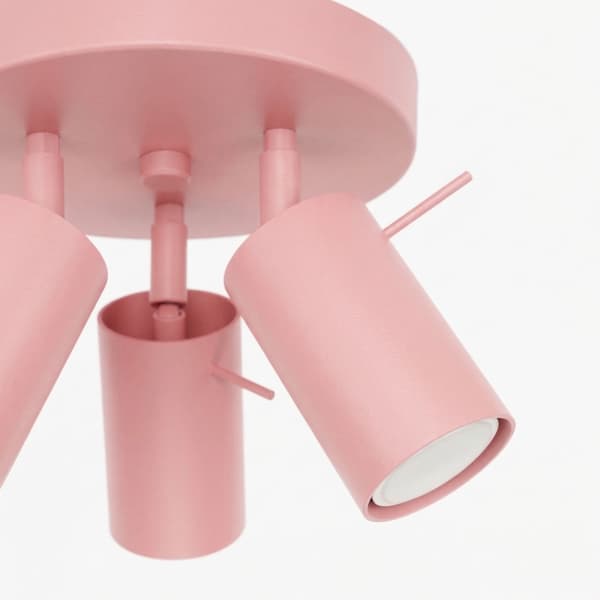 Taklampa RING 3P rosa Pink