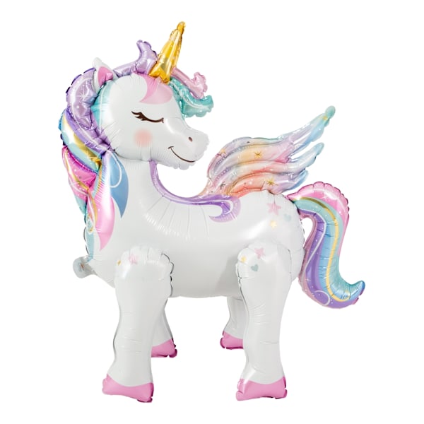 Ballong Unicorn Enhörning Folie 68 cm Vit