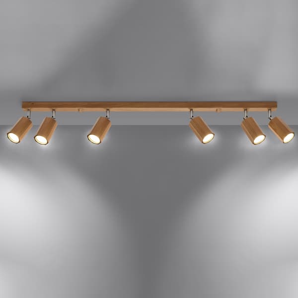 Taklampa ZEKE 6 ek Oak